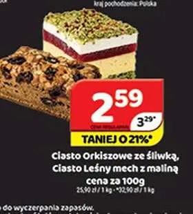 Ciasto Orkiszowe ze śliwką promocja w Delfin