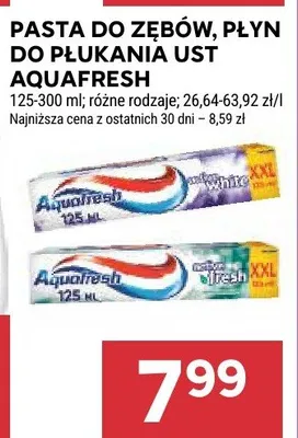 Pasta do zębów, płyn do płukania ust Aquafresh promocja w Stokrotka