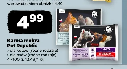 Karma mokra dla kotów Pet Republic 4-pak promocja w Netto