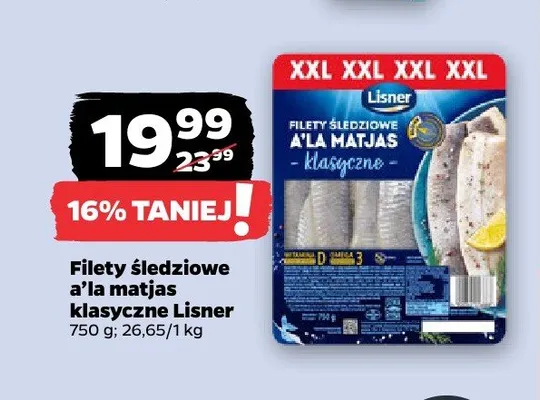 Filety śledziowe a'la matjas klasyczne Lisner promocja w Netto
