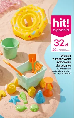 Wózek z zestawem zabawek do piasku promocja w Pepco