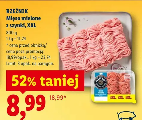 Mięso mielone z szynki, XXL promocja w Lidl