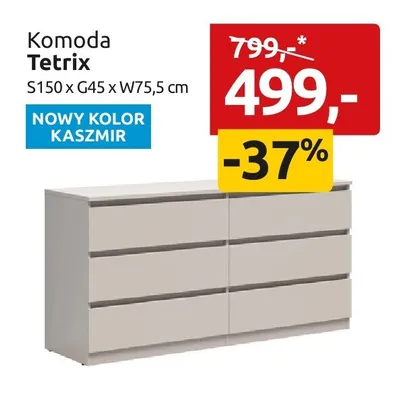 Komoda Tetrix promocja w Black Red White