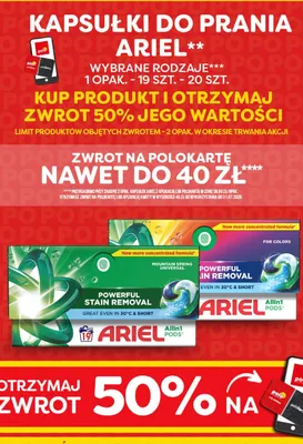 Kapsułki do prania Ariel Mountain Spring 3 in 1 promocja w POLOmarket