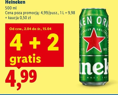 Piwo Heineken promocja w Lidl