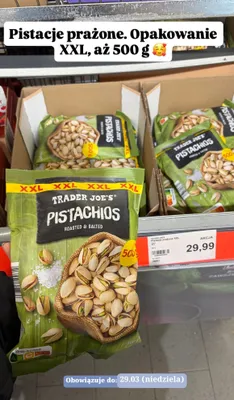 Pistacje prażone XXL promocja w Aldi