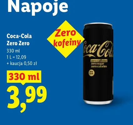 Napój Coca-Cola Zero Zero promocja w Lidl