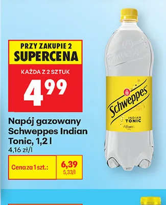 Napój gazowany Schweppes Indian Tonic promocja w Biedronka