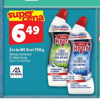 Żel do WC Biel Higiena Classic Fresh Kret promocja w TOPAZ