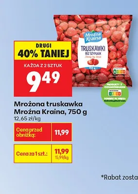 Truskawka mrożona 750 g promocja w Biedronka