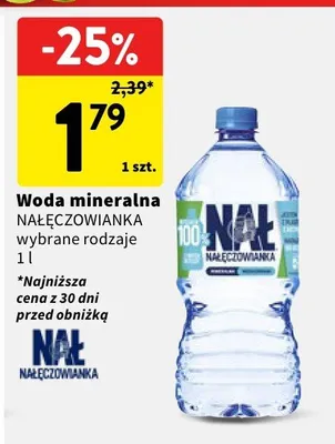 Woda mineralna Nałęczowianka wybrane rodzaje promocja w Intermarche