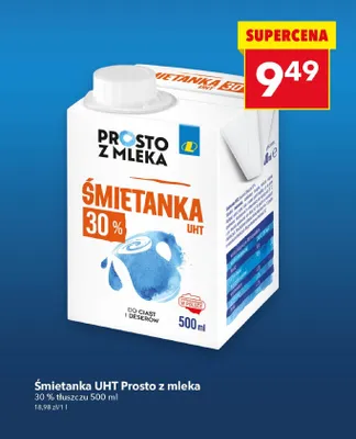 Śmietanka UHT Prosto z mleka promocja w LEWIATAN