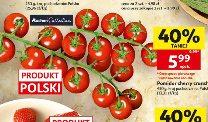Pomidor cherry crunch polski promocja w Auchan