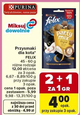Przysmaki dla kota Party Mix Original promocja w Carrefour Market