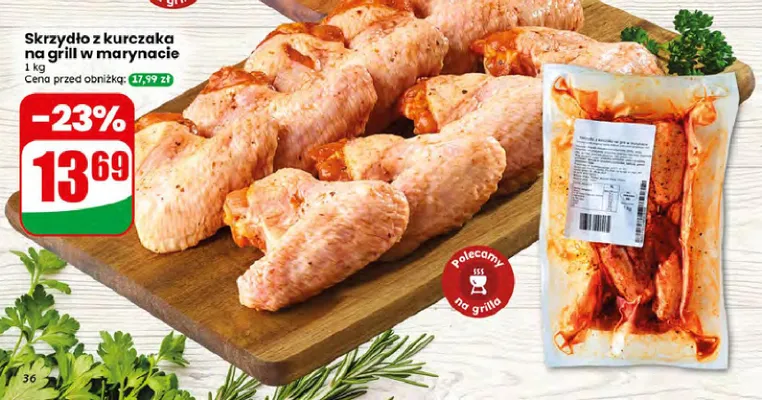 Skrzydło z kurczaka na grill w marynacie Agro Rydzyna promocja w Dino