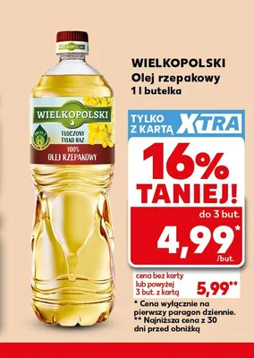 Olej rzepakowy Wielkopolski promocja w Kaufland