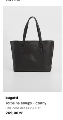 Torba na zakupy bugatti czarny promocja w Lounge by Zalando