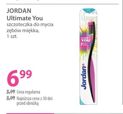 Szczoteczka do mycia zębów JORDAN Ultimate You miękka promocja w Hebe