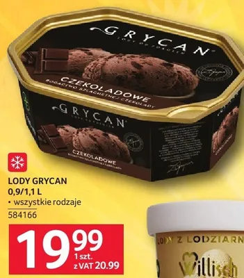 Lody Grycan 0,9/1,1 l promocja w Selgros