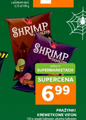 Prażynki krewetkowe Vifon wasabi halloween promocja w Stokrotka