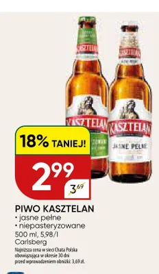 Piwo Kasztelan Niepasteryzowane promocja w Chata Polska