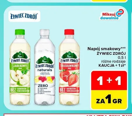 Napój smakowy Żywiec Zdrój truskawkowy promocja w Carrefour Market