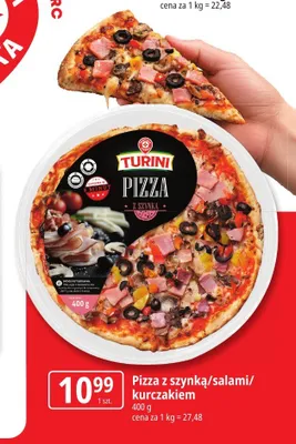 Pizza z salami Turini promocja w Leclerc