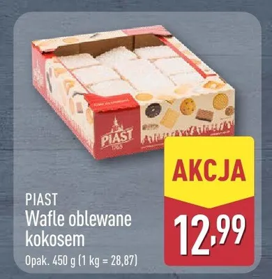 Wafle oblewane kokosem promocja w Aldi