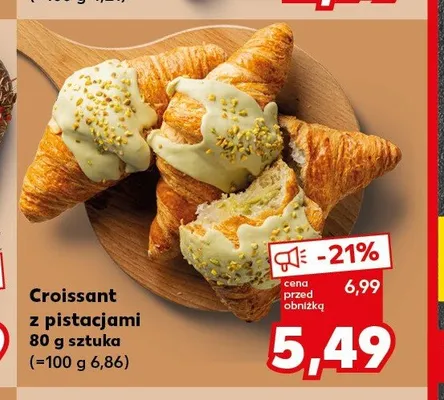 Croissant z pistacjami promocja w Kaufland