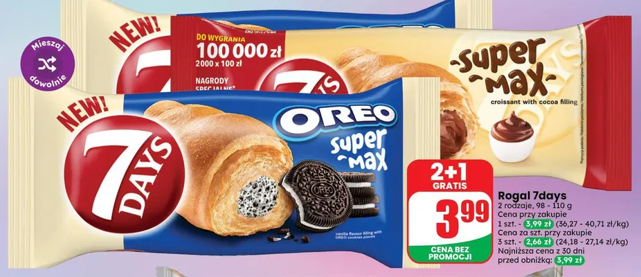 Rogal 7days Super Max z kremem kakaowym promocja w Dino