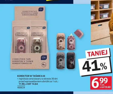 Korektor w taśmie Interdruk 6 m promocja w Selgros