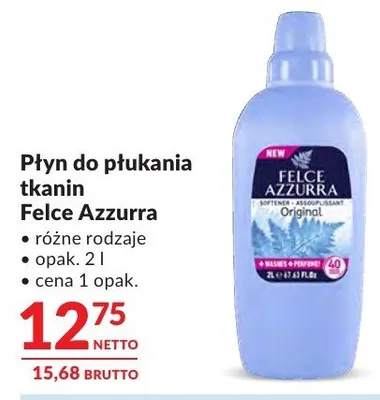 Płyn do płukania tkanin Felce Azzurra różne rodzaje promocja w Makro