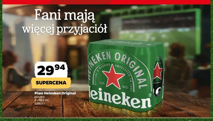 Piwo Heineken Original 6-pak 500 ml promocja w Netto