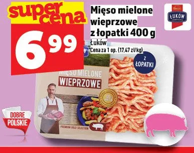 Mięso mielone wieprzowe z łopatki 400g promocja w TOPAZ