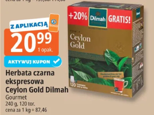 Herbata czarna ekspresowa Ceylon Gold promocja w Leclerc