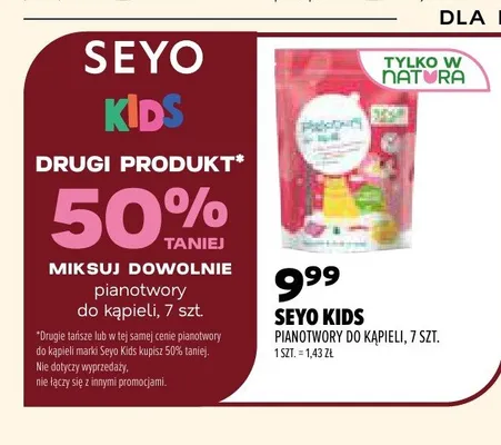 Pianotwory do kąpieli Seyo Kids 7 szt. promocja w Drogerie Natura