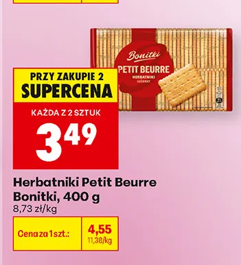 Herbatniki Petit Beurre Bonitki promocja w Biedronka