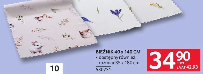Bieżnik 40 x 140 cm promocja w Selgros