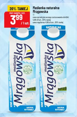 Maślanka naturalna Mrągowska promocja w POLOmarket