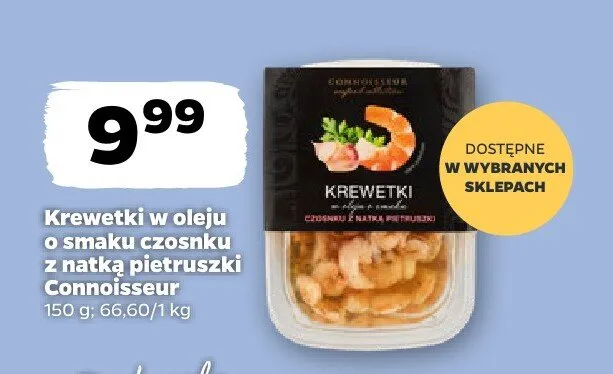 Krewetki w oleju o smaku śródziemnomorskim z natką pietruszki Connoisseur promocja w Netto