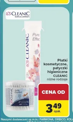 Patyczki higieniczne Cleanic Soft & Comfort promocja w Carrefour Market