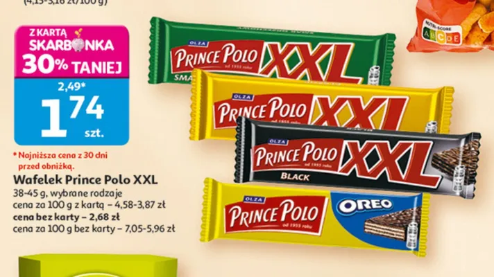 Wafelek Prince Polo Oreo promocja w Auchan