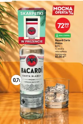 Rum Bacardi Carta Blanca promocja w Żabka
