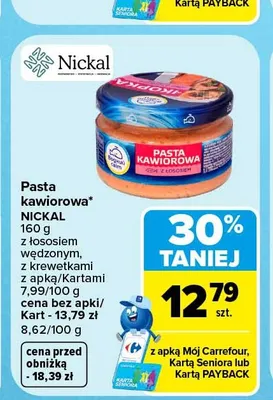 Pasta kawiorowa Nickal promocja w Carrefour