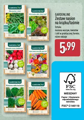 Zestaw nasion na krążku/taśmie promocja w Aldi