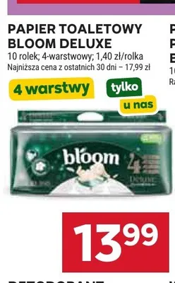 Papier toaletowy Bloom Deluxe 4-warstwowy promocja w Stokrotka