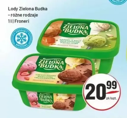Lody Zielona Budka Karmel z solą promocja w Sedal