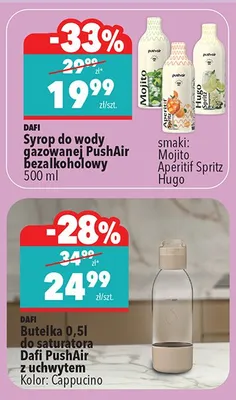 Butelka 0,5l do saturatora Dafi PushAir z uchwytem promocja w Biedronka