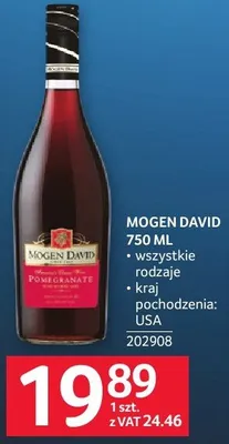 Wino MOGEN DAVID 750 ML promocja w Selgros