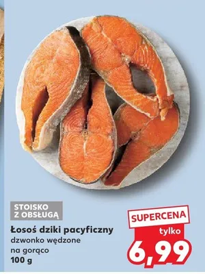 Łosoś dziki pacyficzny dzwonko wędzone na gorąco promocja w Kaufland